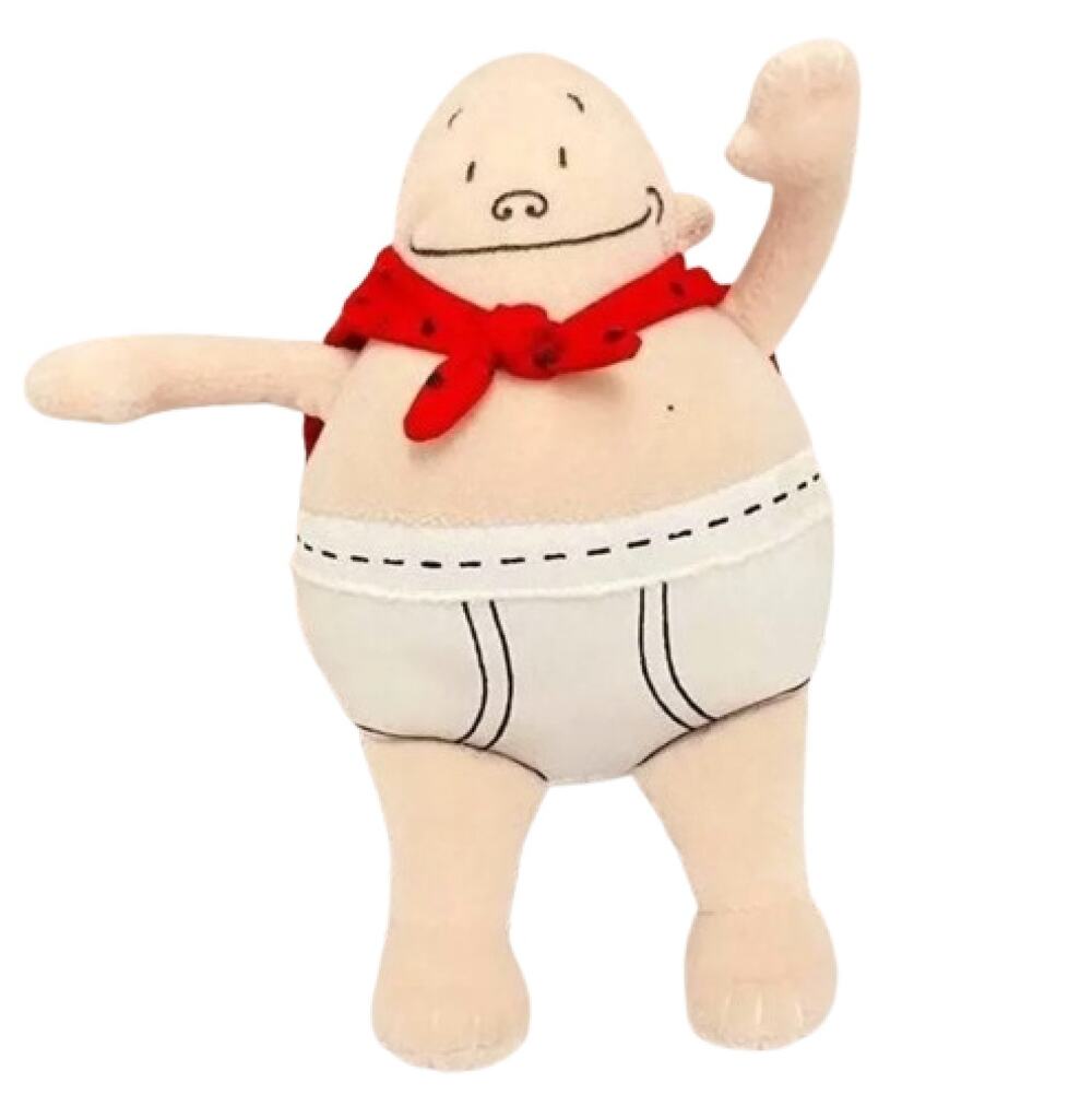 CAPTAIN UNDERPANTS Vintage 2002 8" Plush Stuffed Animal Doll Toy Blue Sky
